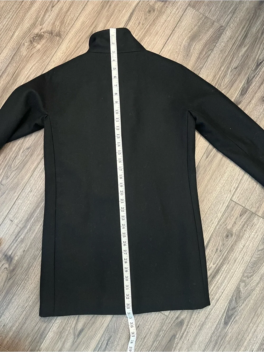 J.Crew Black Wool Blend Funnel Neck Cocoon Coat Womens Size 0 NWOT - Picture 6 of 8